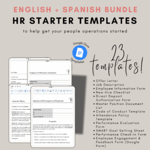 Bilingual HR Starter Templates for Small Businesses (English & Spanish)